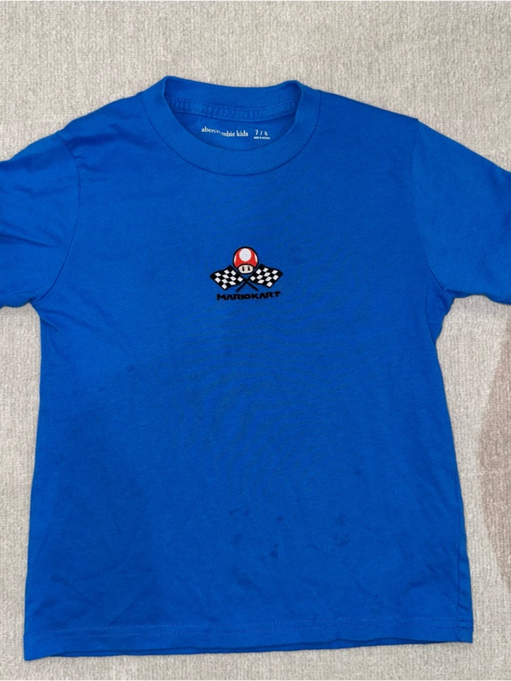 abercrombie kids royal blue Mario Kart graphic tee